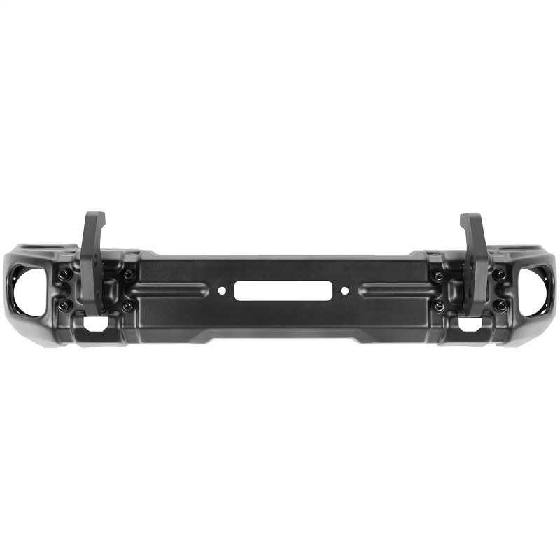 Jeep Wrangler JK Bumper - Front - Rugged Ridge - Arcus Stubby with Tray & Hooks - Satin Black - 2018 Jeep Wrangler JK Bumper - Front - Rugged Ridge - Arcus Stubby with Tray & Hooks - Satin Black - 2018